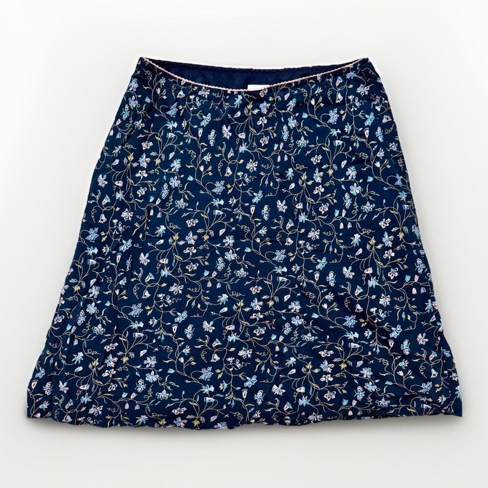 Gap Vintage 2000 Y2K Floral Midi Skirt Sz 10 Lined Ditzy Feminine